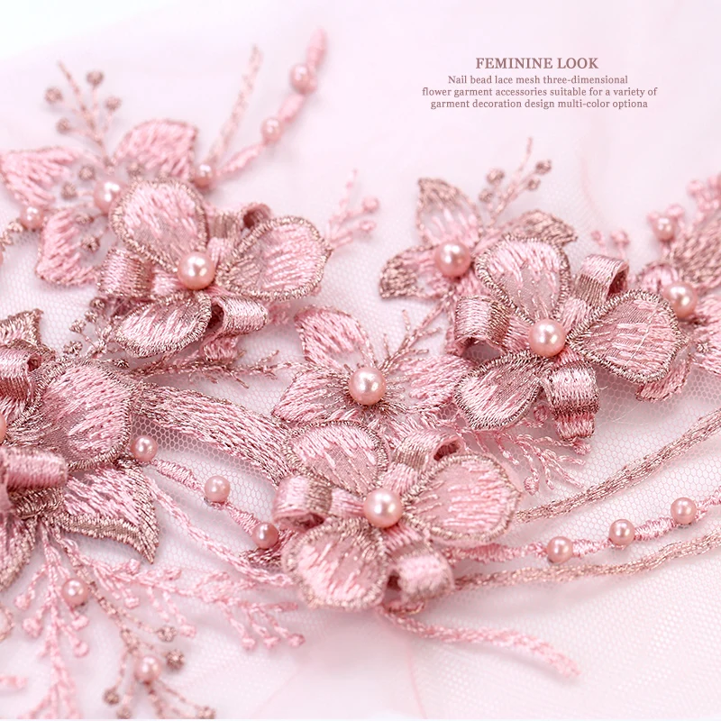 

Lace Patch for Clothing Embroidery Wide Lace Flower Applique Sew on Clothes Wedding Large Patches Sewing Accessories Dress Skirt