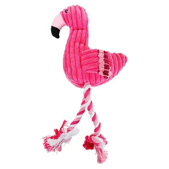 

Hot Dog Toys Pink Stuffed Screaming Soft Flamingo For Small Large Dogs Sound Puppy Toy Plush Squeak Flamingos Pets Toys