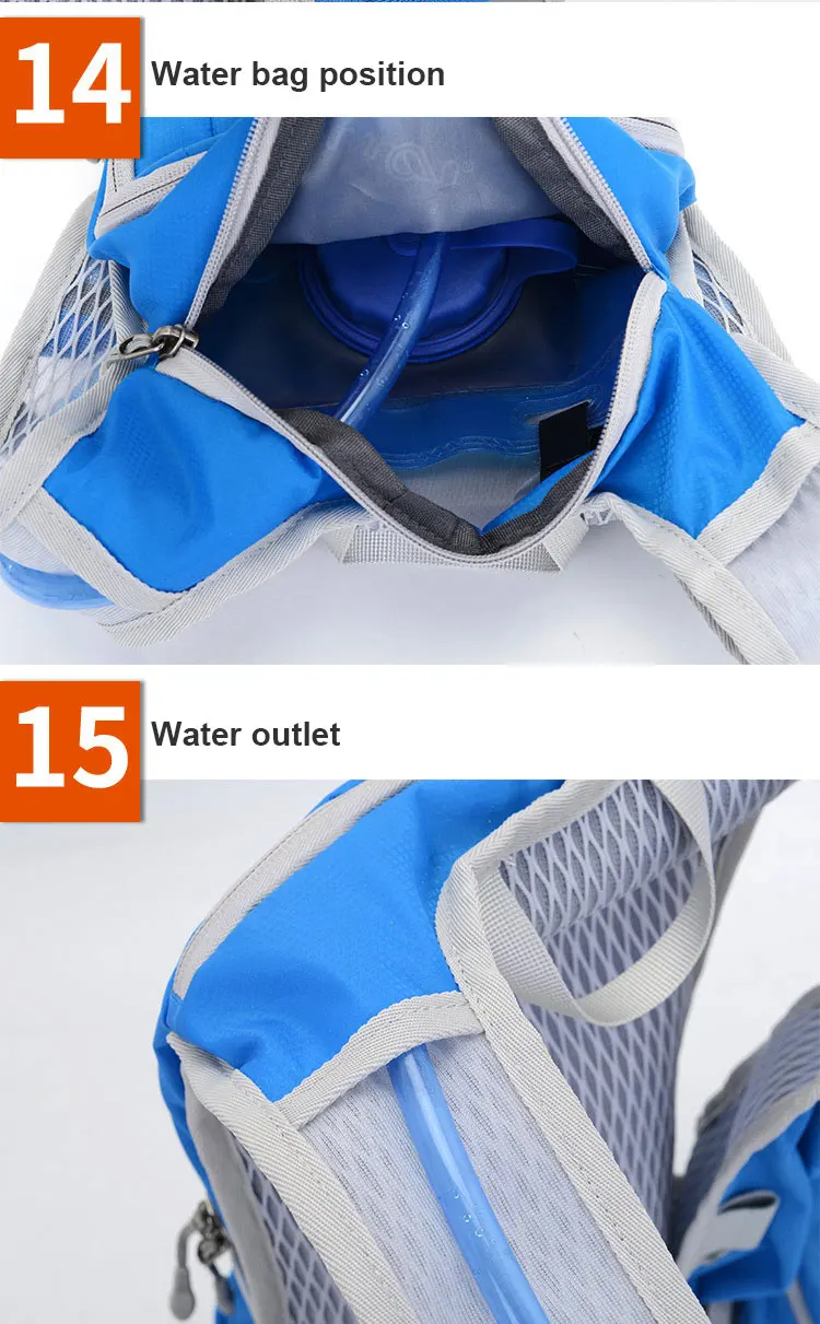 Outdoor Hydration Backpack 2L Water Bag Bag with Water Bladder Cycling Hiking Camping Travel Mountaineering Bag
