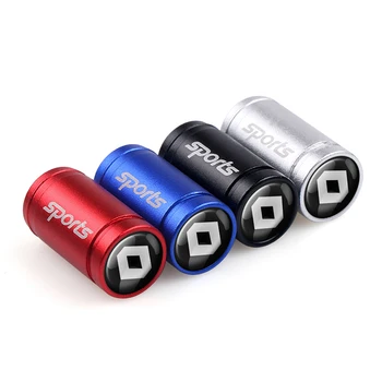 

4PCS New Car SPORTS Wheel Tire Parts Valve Stem Caps For Renault Clio Capture Koleos Fluence Megane 2 3 Logan Duster Kadjar
