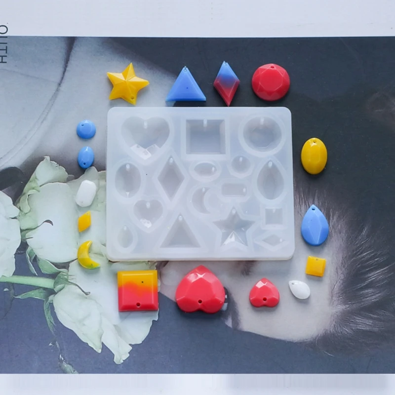 

DIY Crafts Resin Crystal Epoxy Mold Necklace Pendant Casting Silicone Mould Tool