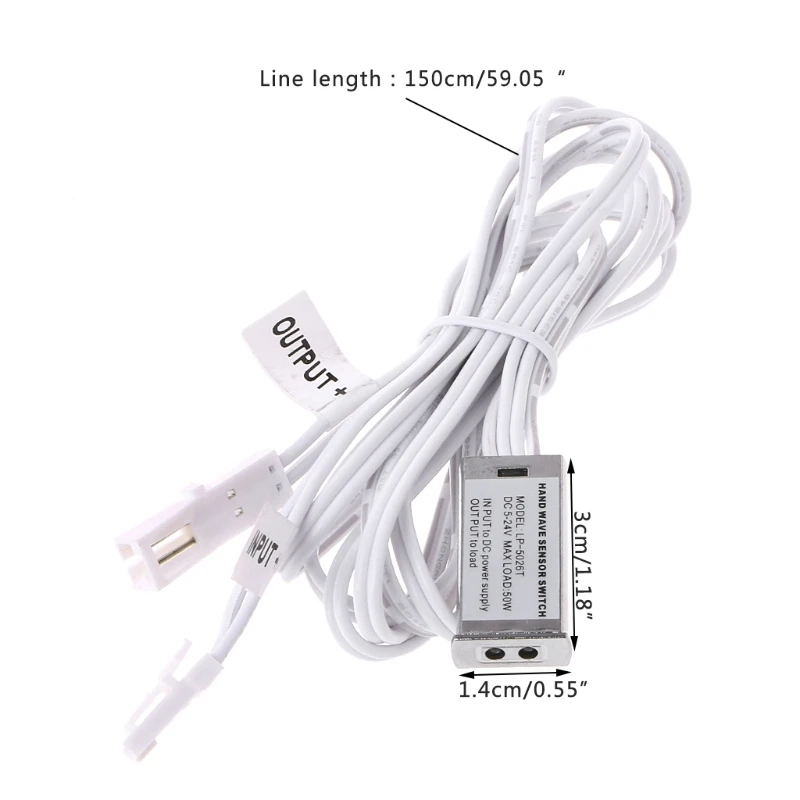 

DC 12V/24V IR Hand Wave Sensor Switch 5A Hand Sweep Switch 10cm Sense Distance