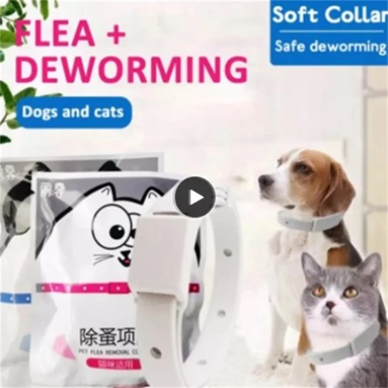 Collar antipulgas para mascotas, repelente de mosquitos para gatos, mascotas, desparasitante, correa ajustable para el cuello, aromático, impermeable, seguridad