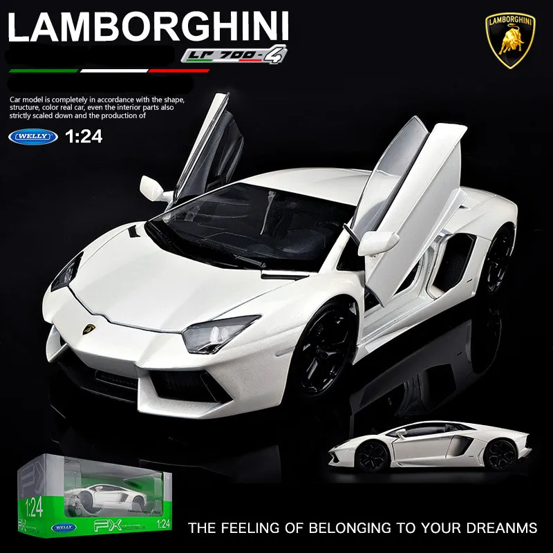 welly 1:24 Lamborghini LP700 car alloy car model simulation car decoration collection gift toy Die casting model boy toy