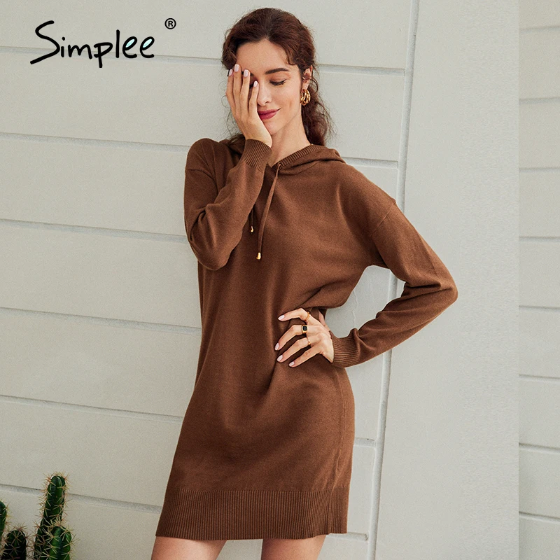 hooded sweater dress