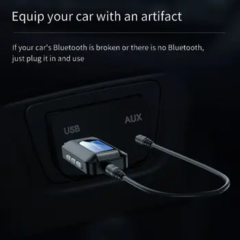 

USB Bluetooth 5.0 Audio Transmitter Receiver LCD Display 3.5MM for TV Car PC