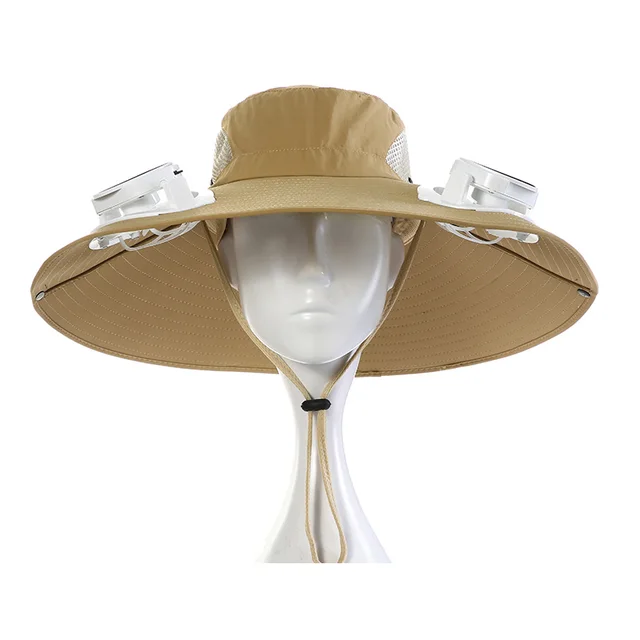 Double Fan Hat Wide Big Brim Solar and 
