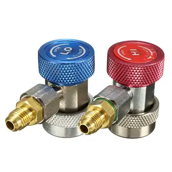 

R134A AC Air Condition Adjustable Quick Coupler High Low Adapter Connector New