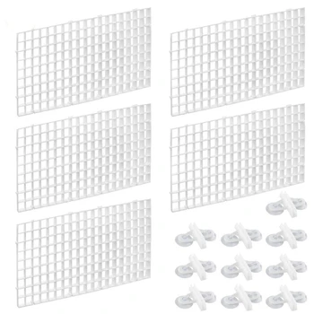

10PCS Aquarium Divider Fish Tank Divider Filter Grids Separation Grid Tray Isolation Board Grid with 20 PCS Sucker Clips