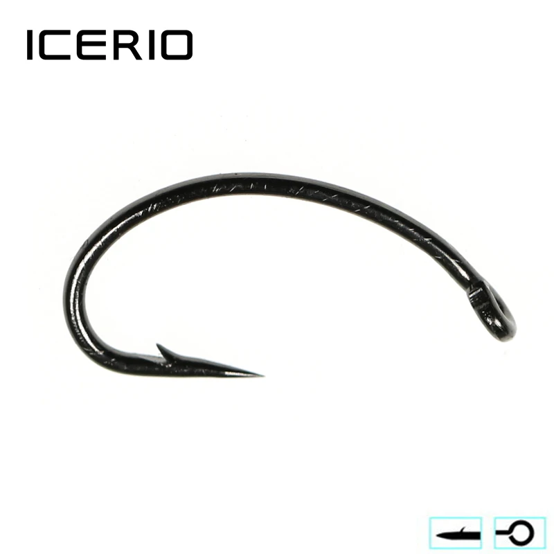 ICERIO 500 шт. крючок для завязывания мушек Nymph баг креветки Scud Pupae личинки Caddis мухи