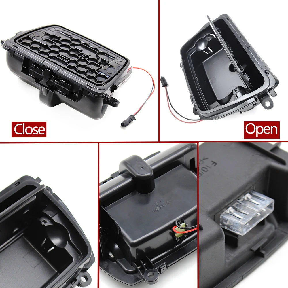 Fodera Interna Porta Posacenere Auto Per BMW Serie 5 F10/F11/F18 (2010-2017) | Accessorio Sostitutivo In ABS Nero, 51169213656