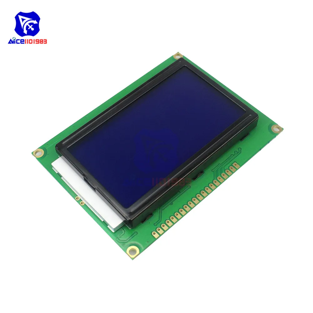 Diymore 128x64 точек Графический 12864 ЖК-дисплей модуль с подсветкой ST7920 IIC IEC SPI для Arduino Raspberry Pi STM32 3d принтер
