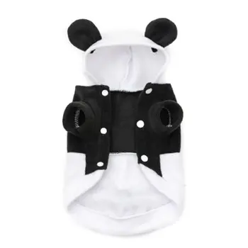

Black And White Panda Transfiguration Two Legs Pet Clothes Polar Fleece Cute Pet Hoodies For Small Dogs Costume 5 Sizes
