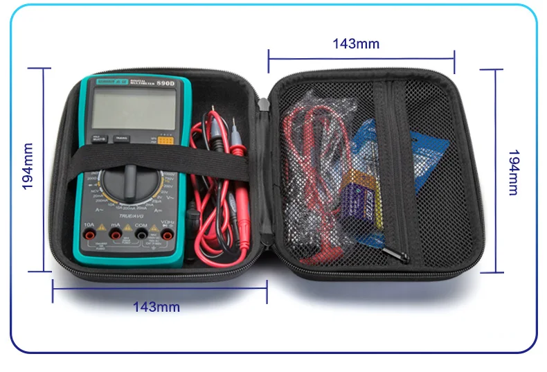 Мультиметровая сумка многофункциональное электрооборудование, сумка, Тестовые провода, ящик для хранения мини портативный органайзер, чехлы 210*160*75 мм
