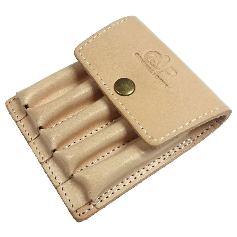 5 Round Tactical Ammo Holder Thick Leather Cartridges Shells Pouch Rifle Bullet Wallet Carrier Hunting Gun Accessorries