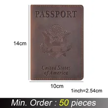 50 шт./лот 10x14 см из натуральной кожи Обложка для паспорта для нескольких стран Твердые Кредитная Держатель для карт паспорт Чехол