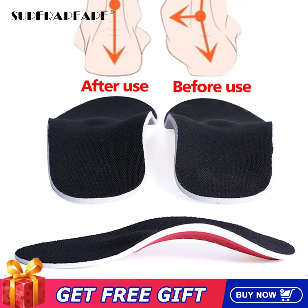 Insoles Arch-Support Orthotic-Gel Flat-Feet Premium Women/men 3D for Pain Unisex Gel-Pad