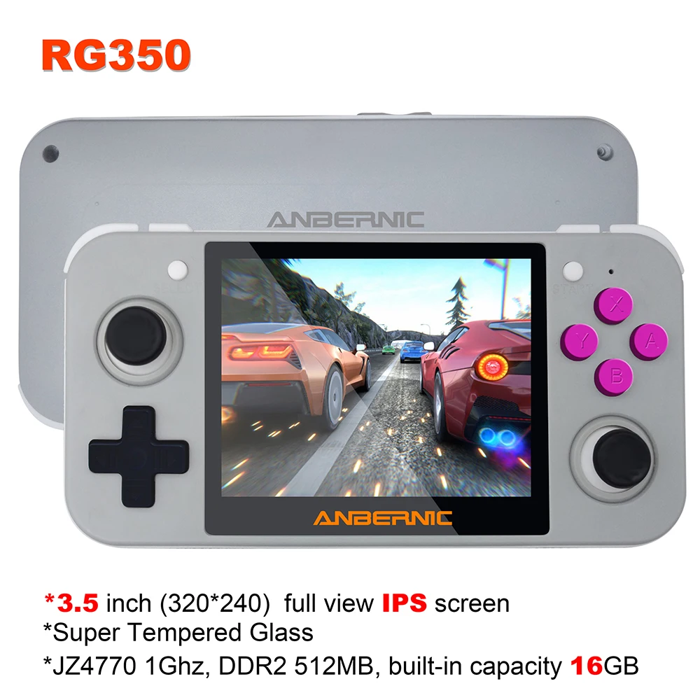 New Retro Game 350 Video Game 16GB Handheld game console MINI 64Bit 3.5 inch HD IPS Screen 32GB Card RG350 Game Player