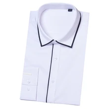 Осенняя Новинка, белая мужская хлопковая рубашка, размер S-5XL, деловая рубашка для свадебной вечеринки, Мужская Высококачественная модная повседневная рубашка