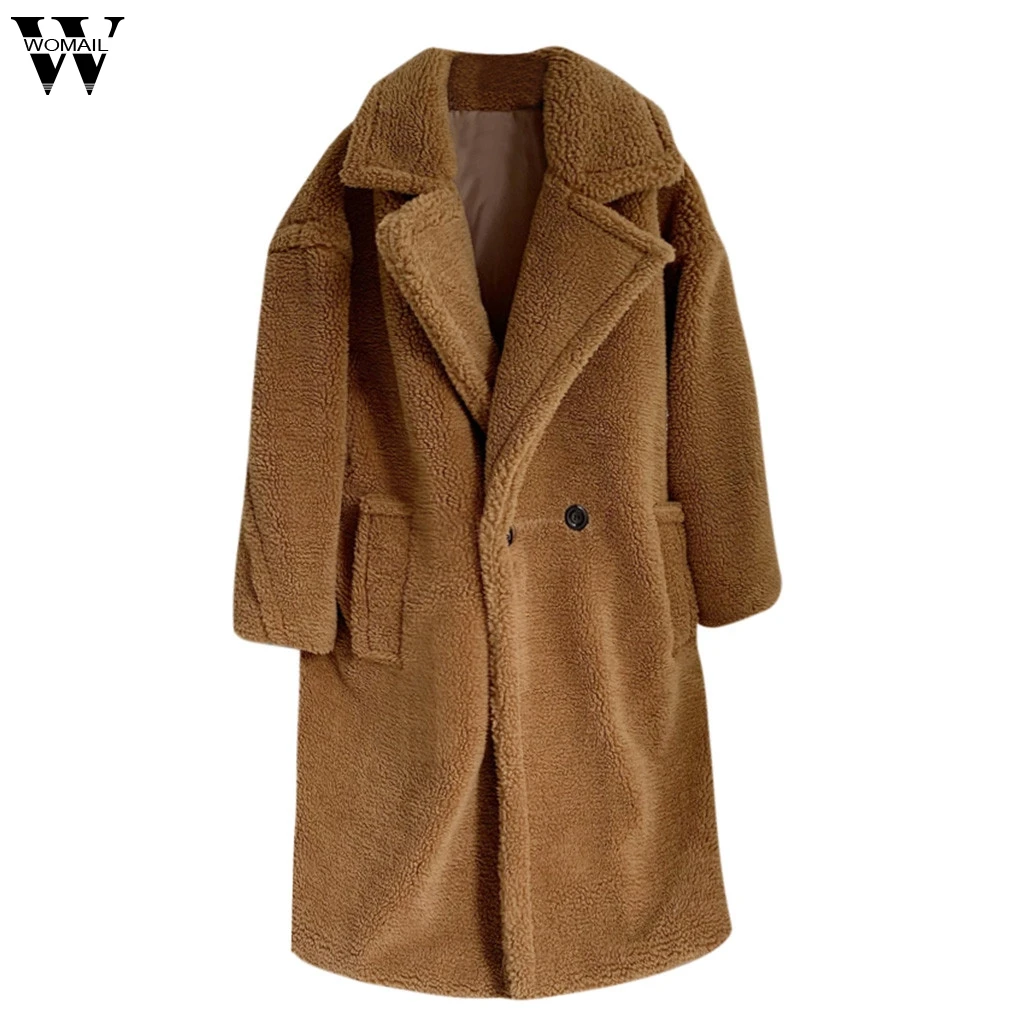 Womail, женские пальто, женская мода, осень и зима, свободная, средняя длина, ветровка, овечья шерсть, пальто для женщин, XS-2XL