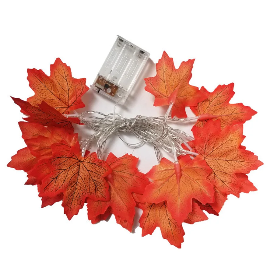 Thanksgiving maple leaf battery light string Halloween decorative LED background stringA260 | Освещение