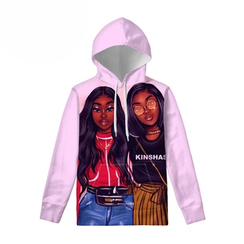

MOZOEYU Women Pullovers for Teenagers Kawaii Hoodies Black Girls Magic African Sweatshirt Hoody Ladies Autumn Slim Hoodie