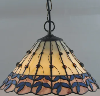 

Stained Glass Lamp European Brief Art Glass Curtain Beads Pendant Lights Living Room Restaurant Suspension Light Fixtures