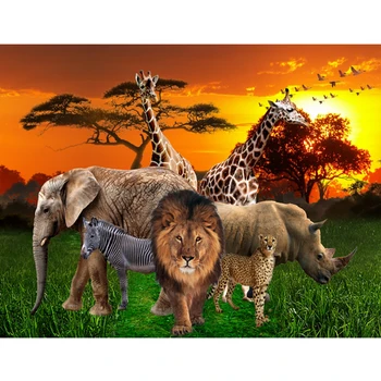 

Jungle Animal Photography Backdrop Safari Photo Background Boys Birthday Party Table Decor Banner Children Photoshoot Props