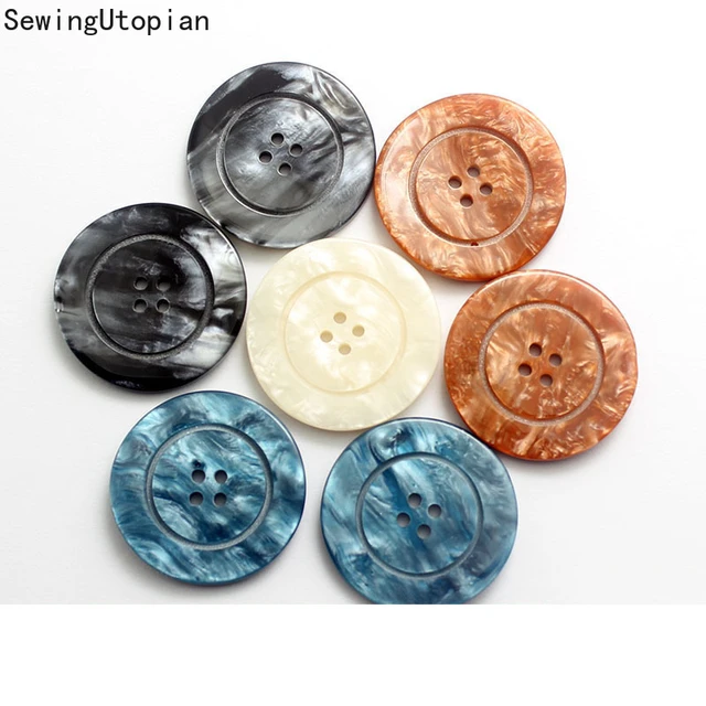 Résine 4 trous boutons couture, 20 pièces, 15-30MM, boutons décoratifs en  plastique faits à la main pour vêtements, bricolage - AliExpress