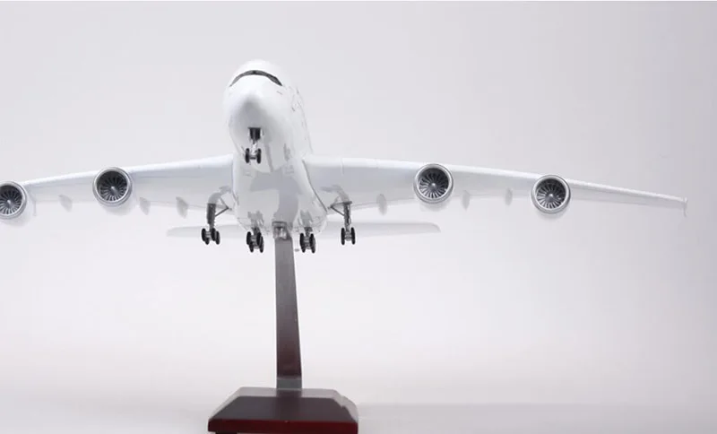 1/160 масштаб 50,5 см Airbus A380 Air Франция модель самолета W светодиодный светильник и колесо литой пластик Смола самолет для сбора