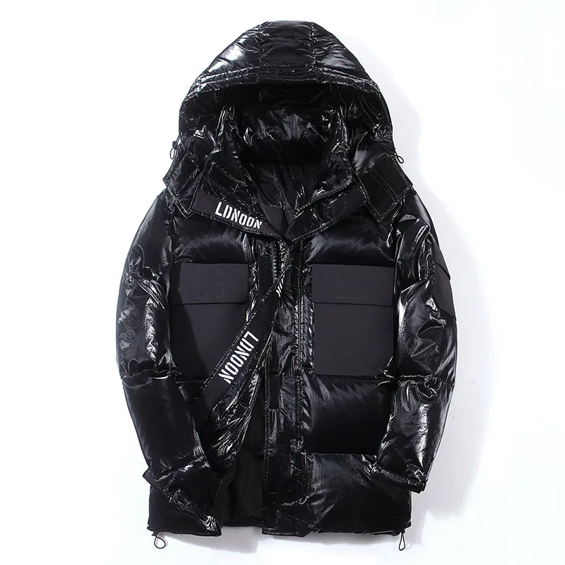 

Men's White Duck Down Jacket Warm Hooded Thick Puffer Jacket Coat Male Casual High Quality Overcoat Thermal Winter Parka Men 3XL