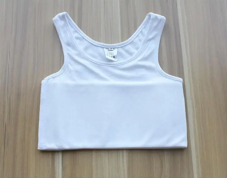 S-4XL укрепление бинты усиленный короткий корсет Tomboy лесбиянки Топы грудь Shaper груди Binder Транс жилет рубашка нижнее белье - Цвет: Белый
