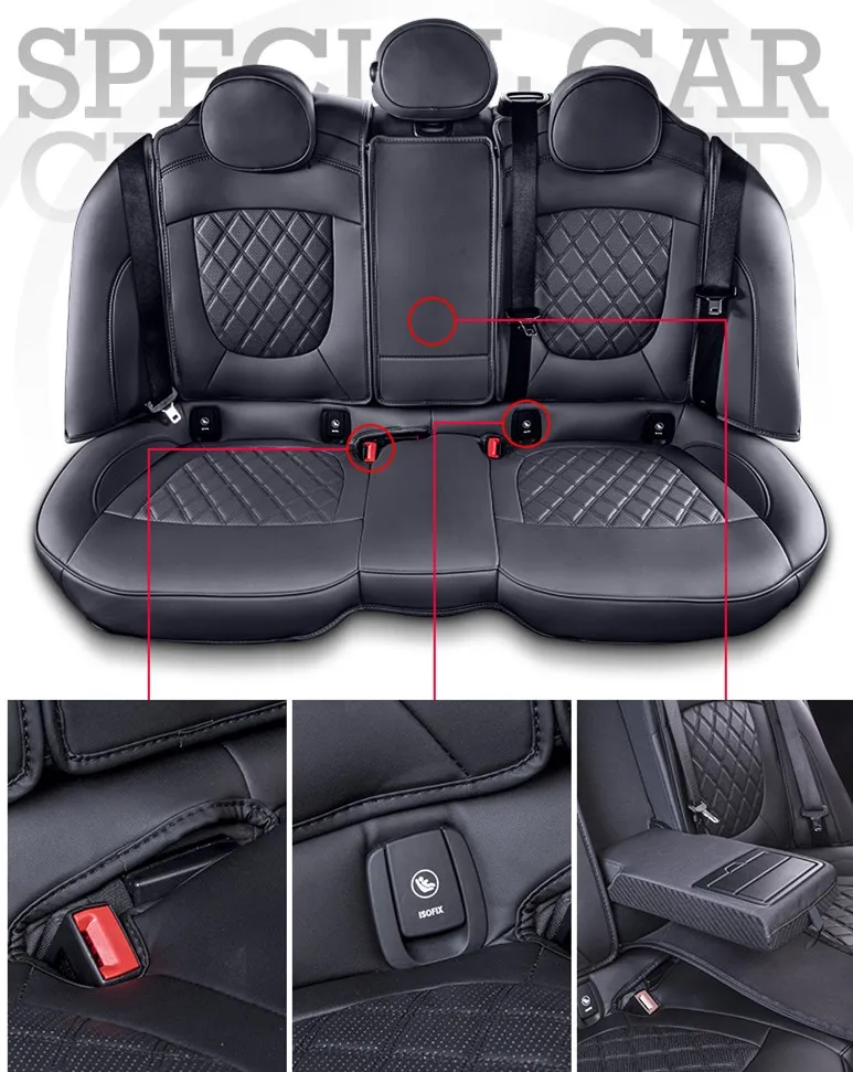 Car Seat Covers For BMW MINI Cooper S One F55 Wholesale Waterproof Leather Auto Seat Protector Accessories Car Accessories