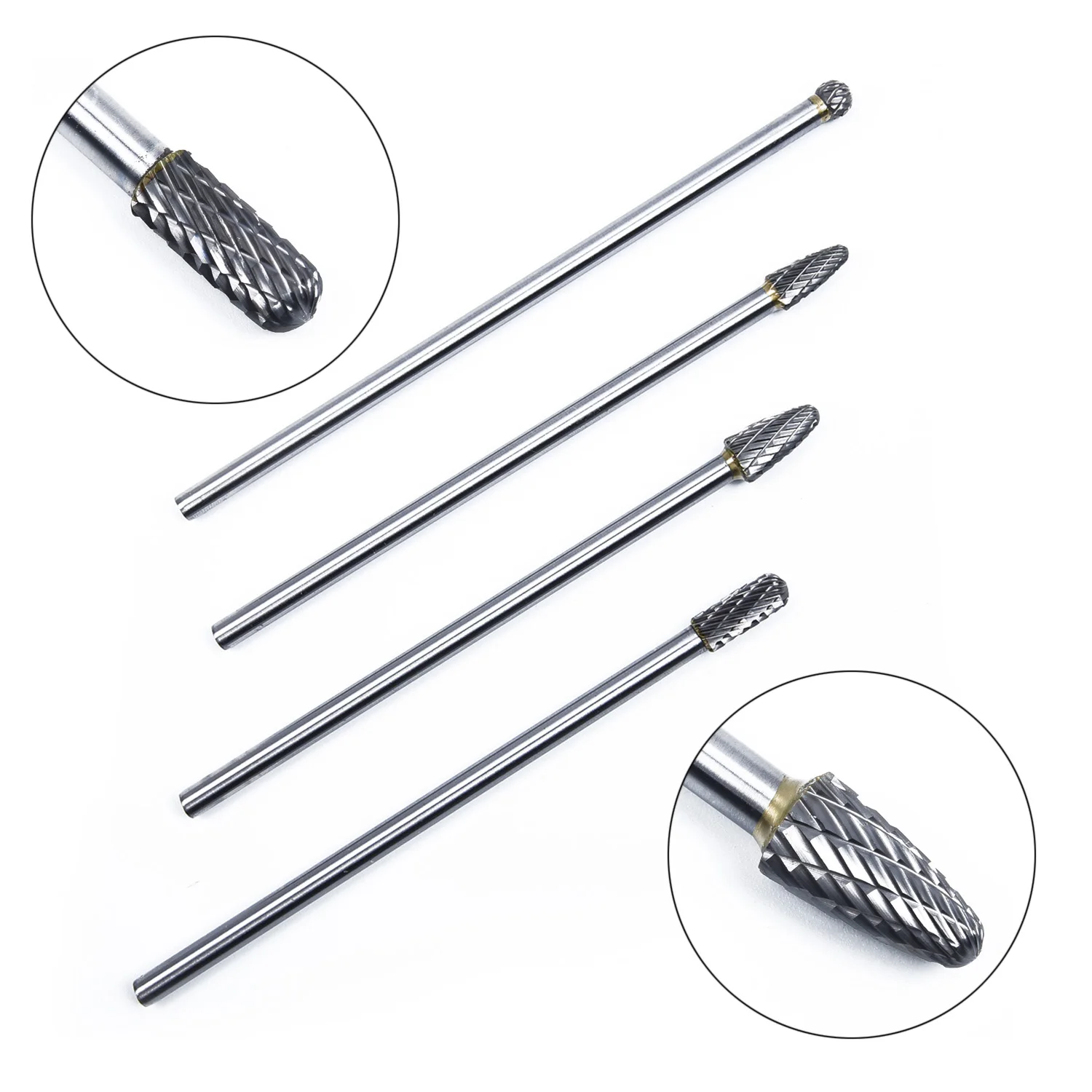 Двойная камера карбида роторные инструменты хвостовик длина 150мм 160мм диаметр 6