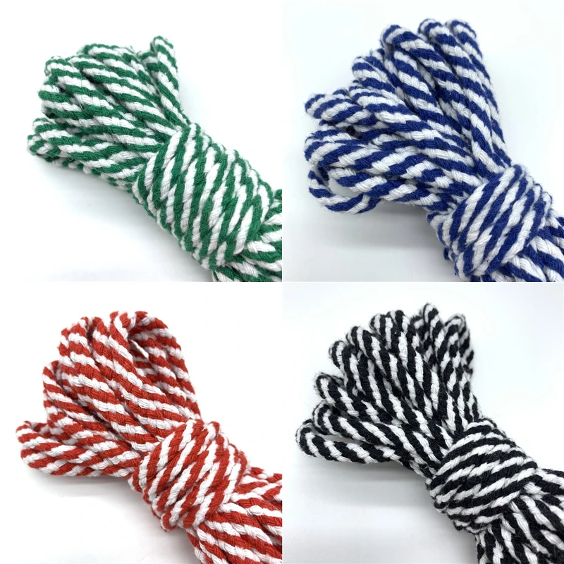 5yards/Lot 6mm Cotton Rope Craft Decorative Twisted Cord Rope For Handmade Decoration DIY Lanyard Ficelles Couleurs Thread Cord cotton rope