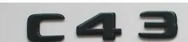 Gloss Black C43 Черный глянец эмблемы для Mercedes W205 купе C43 C63 AMG C300 C220 C350 C200 - Цвет: Gloss Black C43