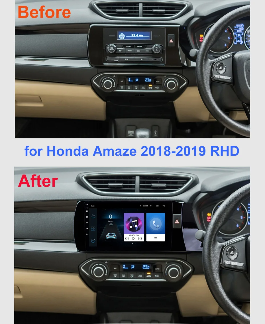 Для Honda Amaze- RHD автомобильный Радио Мультимедиа Видео плеер навигация gps Android 8,1 аксессуары SWC BT wifi седан без dvd