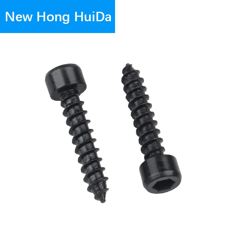 

M2 M2.6 M3 M4 M5 Hex Socket Head Cap Self Tapping Screw Metric Thread Bolt Black Grade 12.9