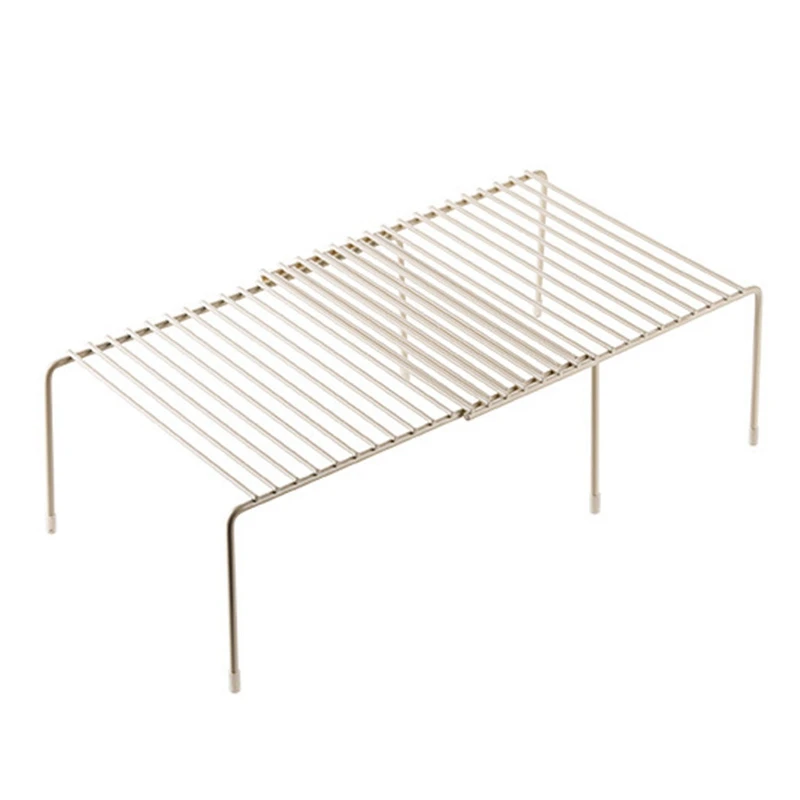 

BMBY-Expandable Cabinet Shelf Adjustable Kitchen Countertop Organizer Storage Rack for Dish Cookware Canned Food Mugs Cups