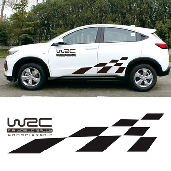 

Plaid Car Sticker DIY Waistline Body Sticker Decal Decor Creative Car Sticker