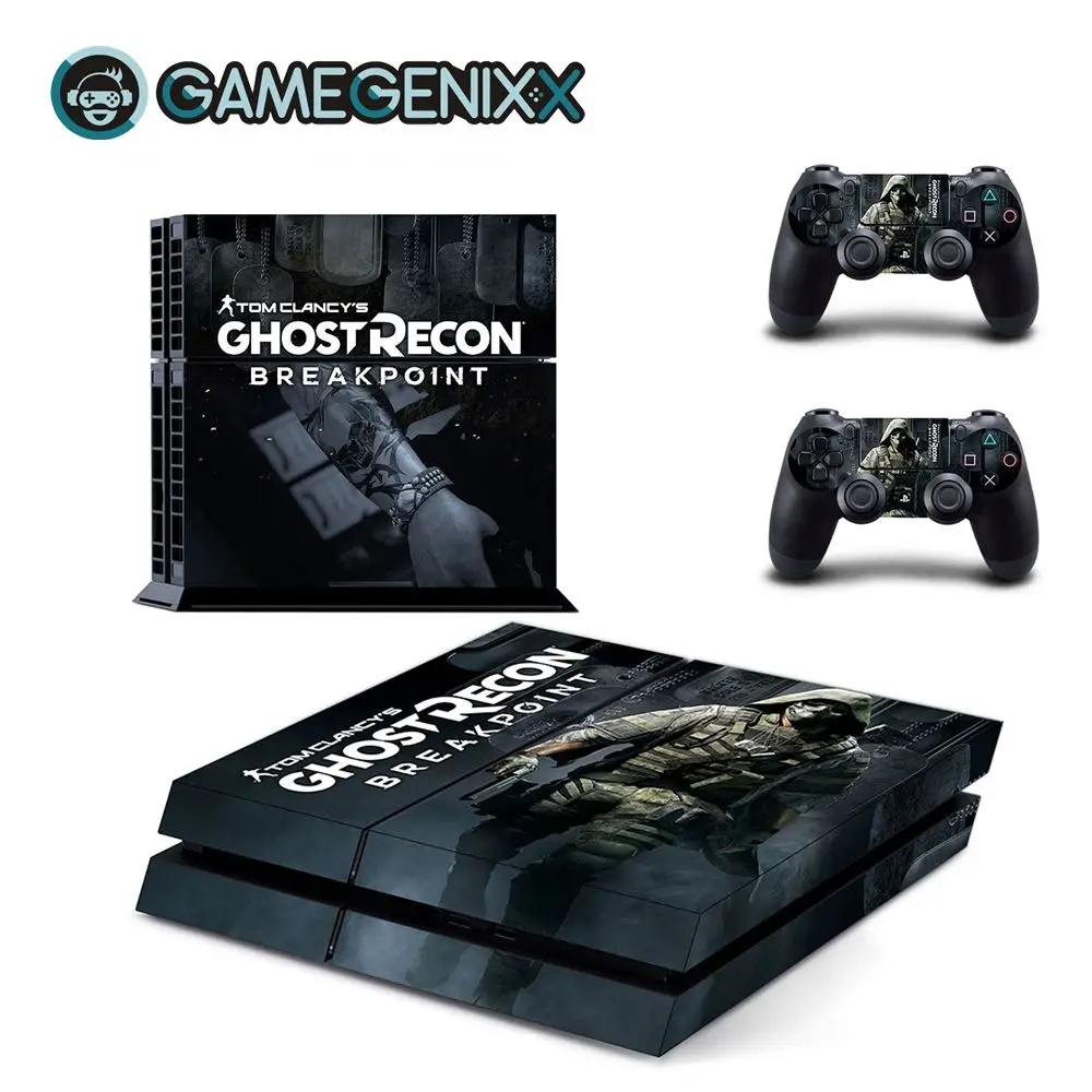 

GAMEGENIXX Skin Sticker Vinyl Wrap Cover for PS4 Console and 2 Controllers - Ghost Recon