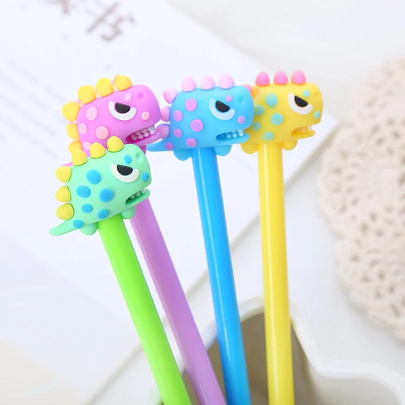 

4pc Kawaii Tyrannosaurus Gel Pen Creative Stationery Cute Student Exam Writing Signature Pen Accessories Office School Supplies