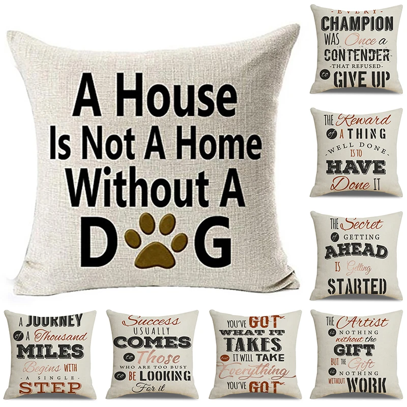 

Cushion Cover 45*45 Simple Casual Style Linen Pillow Cover for Sofa Car Nordic Kussenhoes for Living Room Home Decor