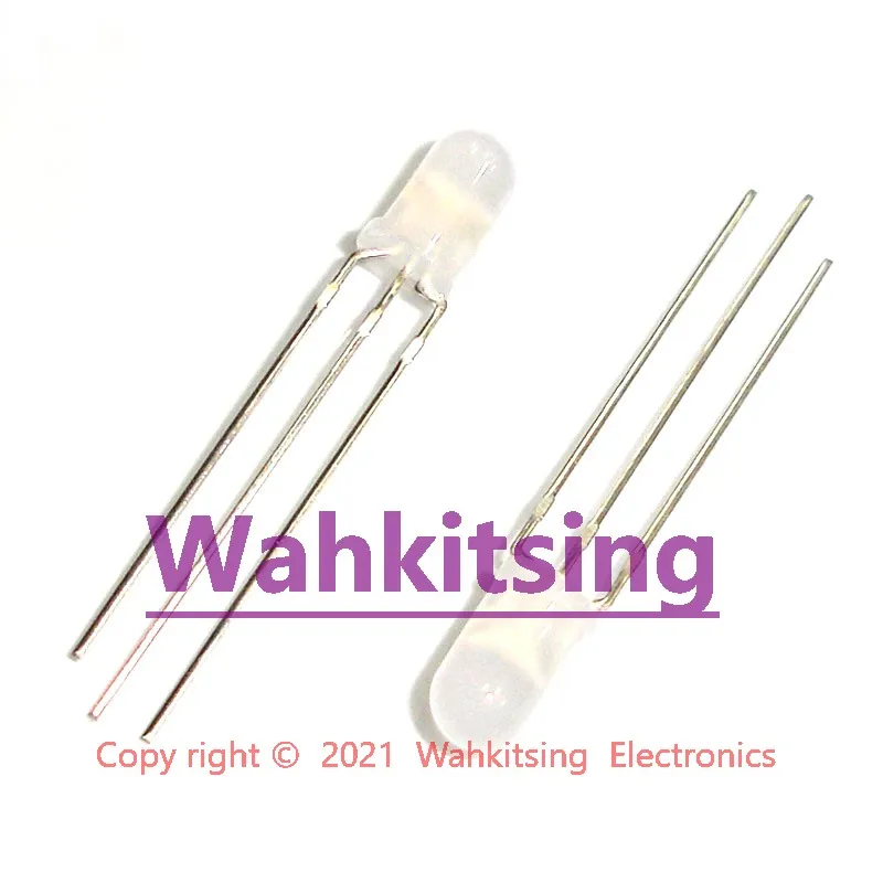 100 шт F5 светодиодная двухцветная светоизлучающая Диодная лампа: зеленая и