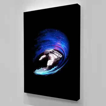 

Wall Art Canvas Picture Astronaut Surfing Picture Canvas Prints Room Decor Posters Paintings For Living Room Wall