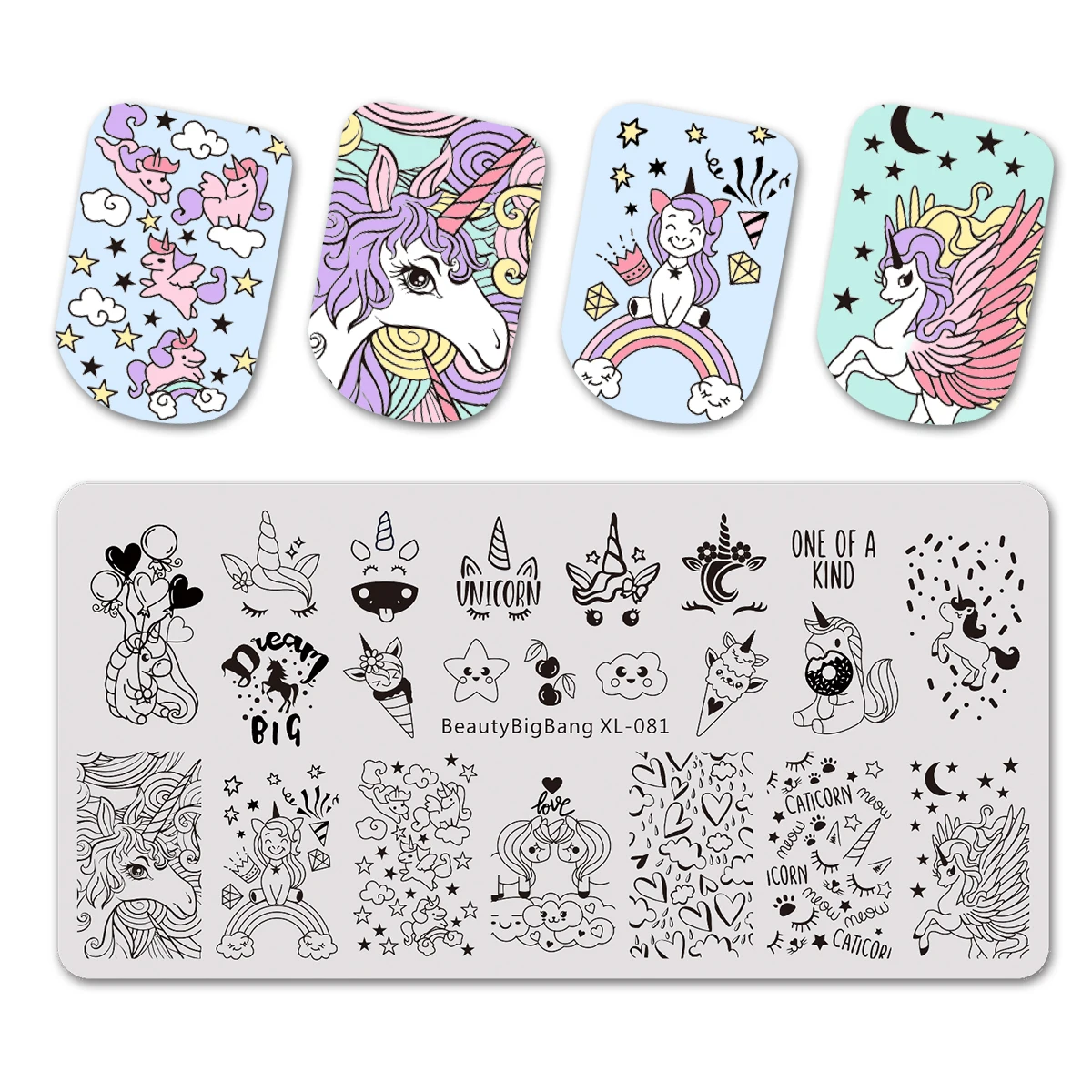BeautyBigBang 6*12 см прямоугольные пластины для штамповки ногтей летние цветочные геометрические наклейки для ногтей шаблон и форма для ногтей трафареты XL-003 - Цвет: B