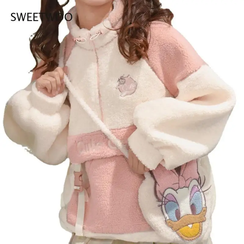 Kawaii Cute Design Sense of Lamb Velvet Japanese Sweater Girl Hedging Autumn and Winter 2021 New Plus Velvet Thick Sweater Women
