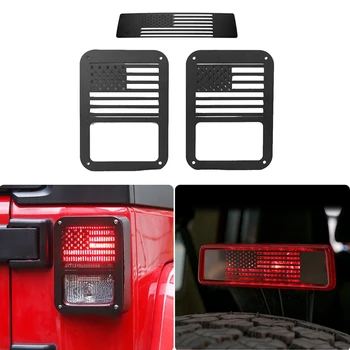 

Tail Light Cover Guards Third Brake Light Cover for 2007-2018 JK Jeep Wrangler Unlimited JKU Sahara Rubicon Sport Willys 2/4 Doo