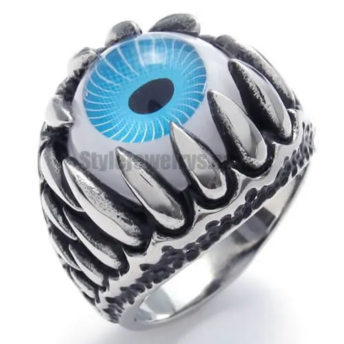Fashion Evil Eye Ring Stainless Steel Jewelry Gothic Punk Ghost