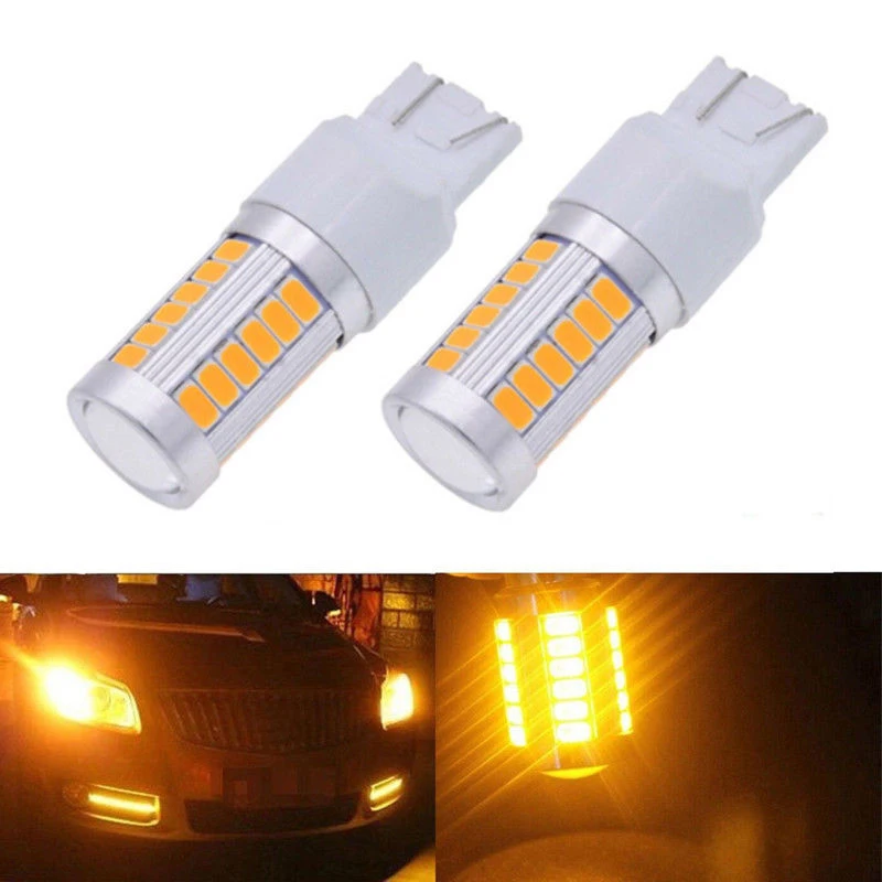 2 шт. T20 AC/DC 12V 7443 5630 33SMD светодиодный автомобильный тормозной фонарь лампа светильник лампа